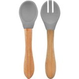 Nessi World Nessiworld Mama Kaşığı ve Çatal Seti Powder Grey