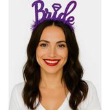 Nessi World Nessiworld Mor Renk Bekarlığa Veda İtalik Yazı Alyanslı Bride Taç