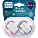 Nessi World Nessiworld Philips Avent Ultra Air Gece Emzik 6-18 Ay Kız