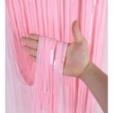Nessi World Nessiworld Soft Pembe Püsküllü Kapı Perdesi - Parti, Baby Shower, Cinsiyet Partisi 1x2 m