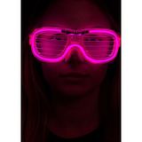 Nessi World Pembe Led Işıklı Parti Gözlüğü - Neon Glow Şerit Gözlük 3 Modlu
