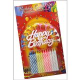 Nessi World Rengarenk Mumlu Beyaz Happy Birthday Yazılı Doğum Günü Mumu 12 Adet