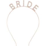 Nessi World Rose Gold Renk Bekarlığa Veda Kristal Taş Bride Tacı İthal 16x10 cm