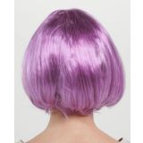 Nessi World Rose Pembe Renk Düz Kesim Küt Parti Peruğu Kısa Takma Saç