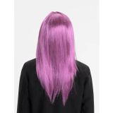 Nessi World Rose Pembe Renk Düz Kesim Uzun Parti Peruğu Takma Saç