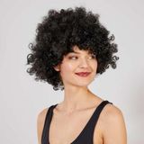 Nessi World Siyah Renk Kıvırcık Afro Bonus Peruk