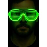 Nessi World Yeşil LED Işıklı Parti Gözlüğü – Neon Glow Şerit Gözlük 3 Modlu