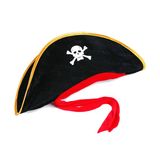 Nessi World Yetişkin Boy Kadife Jack Sparrow Denizci Kaptan Jack Korsan Şapkası 50X20 CM