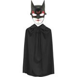 Nessiworld Batman Maskesi Cat Woman ve Batman Pelerini 90 cm Siyah Renk Set