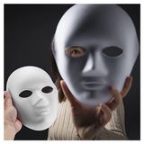 Nessiworld Beyaz Renk Boyanabilir Anonim Tam Yüz Cosplay Maske 24X18 Cm