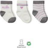 Nessiworld Bistyle 3'lü Penye Boy And Girl Soket Çorap BS10114 Gri - Çok Renkli