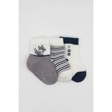 Nessiworld Bistyle 3'Lü Penye Soket Çorap BS10109 Gri