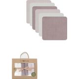 Nessiworld Bistyle 6'Lı Müslin Mendil 20X20 Cm 90106 Taş Ekru Antrasit