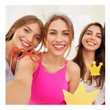 NessiWorld Gümüş Kristal Taşlı Happy Birthday Doğum Günü Tacı İthal Ürün A Kalite 17x16 cm