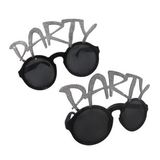 Nessiworld Gümüş Simli Party Yazılı Parti Gözlüğü Show 15x7 cm