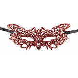 Nessiworld Kırmızı Dantel Masquerade Maskesi 9 No