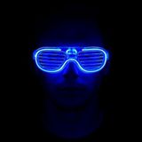 Nessiworld Mavi Led Işıklı Parti Gözlüğü - Neon Glow Şerit Gözlük 3 Modlu