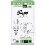 Nessiworld Natural Bebek Bezi Fırsat Paketi 1 Beden 50 Adet