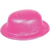 NessiWorld Pembe Renk Simli Melon Yuvarlak Parti Şapkası 24x26 cm