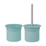 Nessiworld Pipetli Silikon Bardak Seti Aqua Green / Powder Grey