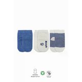 Nessiworld Puanlı Kaymaz Penye Soket Çorap 3'Lü Bs10108 İndigo(Adet Fiyatıdır)