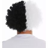 Nessiworld Siyah Beyaz Kıvırcık Afro Bonus Peruk Taraftar Bonus Saç