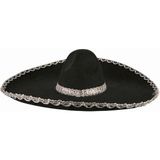 Nessiworld Sombrero Meksika Şapkası Mariachi Gümüş Şeritli Yetişkin Boy
