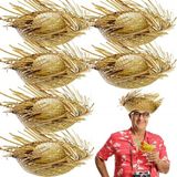 Nessiworld Tropikal Parti Naturel Hasır Hawaii Şapkası 13X36 Cm
