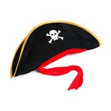 Nessiworld Yetişkin Boy Kadife Jack Sparrow Denizci Kaptan Jack Korsan Şapkası 50X20 cm