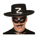 Nessiworld Z Logolu Yetişkin Zorro Şapkası ve Zorro Maskesi