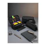 Nest 2’li Set Siyah Kalın Kumaş Kalemlik Okul ve Ofis Kalem Kutusu