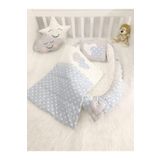 Nest Mavi Gri Yıldız Lüx 5'li Jaju-babynest Anne Yanı Set