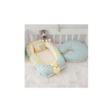 Nest Su Yeşili Sarı Kombin Jaju-babynest Anne Yanı & Emzirme Yastığı Set