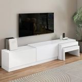 Nest Tv Sehpası – Modern Tasarım,2 Kapaklı Depolama Ve İkili Zigon Sehpa İle Fonksiyonel Mobilya Beyaz