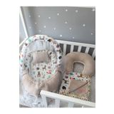Nest Waffle Pike Kumaş Ve Orman Kumaş Ponponlu 6 Parça Jaju-babynest Set