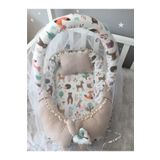 Nest Waffle Pike Kumaş Ve Orman Müslin Ponponlu Jaju-babynest Oyuncak Aparat Ve Tül Set