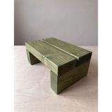 Nest Woodtr Doğal Ahşap Tek Katlı Basamak Tabure Yükseltici 30X25X15CM 1ADET - Haki Yeşili