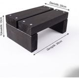 Nest Woodtr Doğal Ahşap Tek Katlı Basamak Tabure Yükseltici 30X25X15CM 1ADET - Siyah - Ahşap