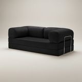 Nestime® 200X100 cm Modüler Sünger Koltuk Yatak Olabilen • Fitilli Kadife • Çıkarılabilir & Yıkanabilir Kılıf - Füme - 22 DNS ORGINAL