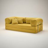 Nestime® 200X100 cm Modüler Sünger Koltuk Yatak Olabilen • Fitilli Kadife • Çıkarılabilir & Yıkanabilir Kılıf - Hardal - 22 DNS ORGINAL