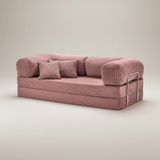 Nestime® 200X100 cm Modüler Sünger Koltuk Yatak Olabilen • Fitilli Kadife • Çıkarılabilir & Yıkanabilir Kılıf - Pembe - 22 DNS ORGINAL