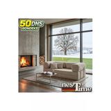 Nestime 200X100 Comfortnest Fitilli Kadife Kanepe| Yatak Olabilen, Dayanıklı Orta Sert Sünger. Krem