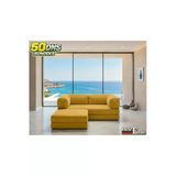 Nestime 200X200 Köşe Takımı|Köşe Koltuk|Modüler Köşe Takımı|Yataklı Koltuk | Fitilli Kadife Hardal