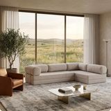 Nestime® 300X200 cm Açık Köşe Modüler Sünger Koltuk Takımı Yatak Olabilen • Fitilli Kadife • Çıkarılabilir & Yıkanabilir Kılıf - Krem - 22 DNS ORGİNAL SÜNGER