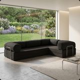 Nestime® 300X200 cm Kapalı Köşe Modüler Sünger Koltuk Takımı| Koşe Koltuk | Yıkanabilir | Çok Fonksiyonlu Yer Yatağıyeny - Füme - 22 DNS ORGİNAL SÜNGER
