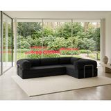 Nestime® 300X200 cm Kapalı Köşe Modüler Sünger Koltuk Takımı| Koşe Koltuk | Yıkanabilir | Çok Fonksiyonlu Yer Yatağıyeny - Füme - 50 DNS BONDEKS SÜNGER