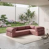 Nestime® 300X200 cm Kapalı Köşe Modüler Sünger Koltuk Takımı| Koşe Koltuk | Yıkanabilir | Çok Fonksiyonlu Yer Yatağıyeny - Pembe - 22 DNS ORGİNAL SÜNGER