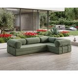 Nestime® 300X200 cm Kapalı Köşe Modüler Sünger Koltuk Takımı| Koşe Koltuk | Yıkanabilir | Çok Fonksiyonlu Yer Yatağıyeny - Yeşil - 50 DNS BONDEKS SÜNGER