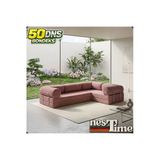 Nestime Nestime® 300X200 Cm Kapalı Köşe Modüler Sünger Koltuk Takımı Pembe