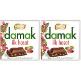 Nestlé Damak İlk Hasat Sütlü Antep Fıstıklı Kare Çikolata, 60 g, 1 Adet (2 paketi)